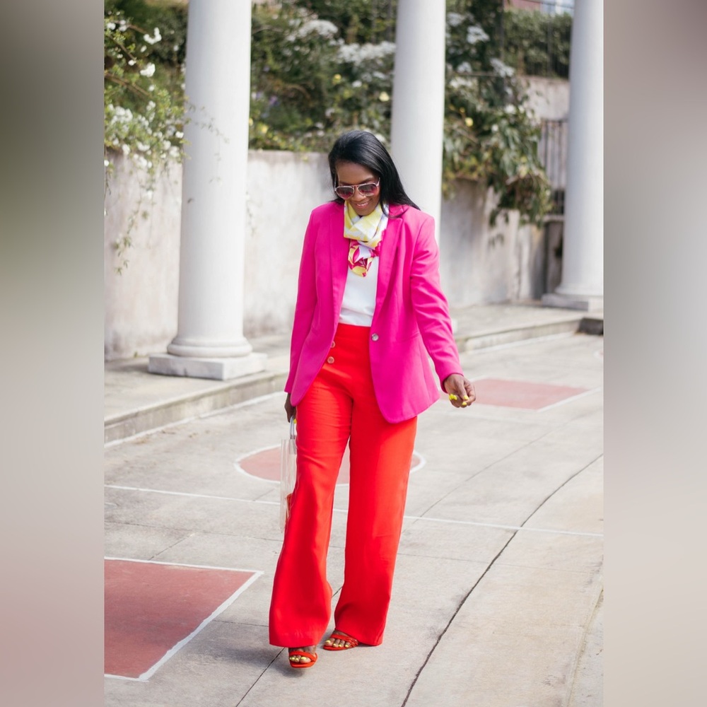 Brand new Ann Taylor Hot Pink Linen Blend!